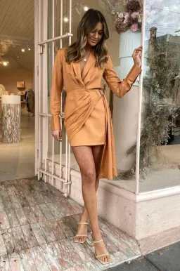 Significant Other Cecile Dress In Caramel Size 8 for rent on The Volte - image 1