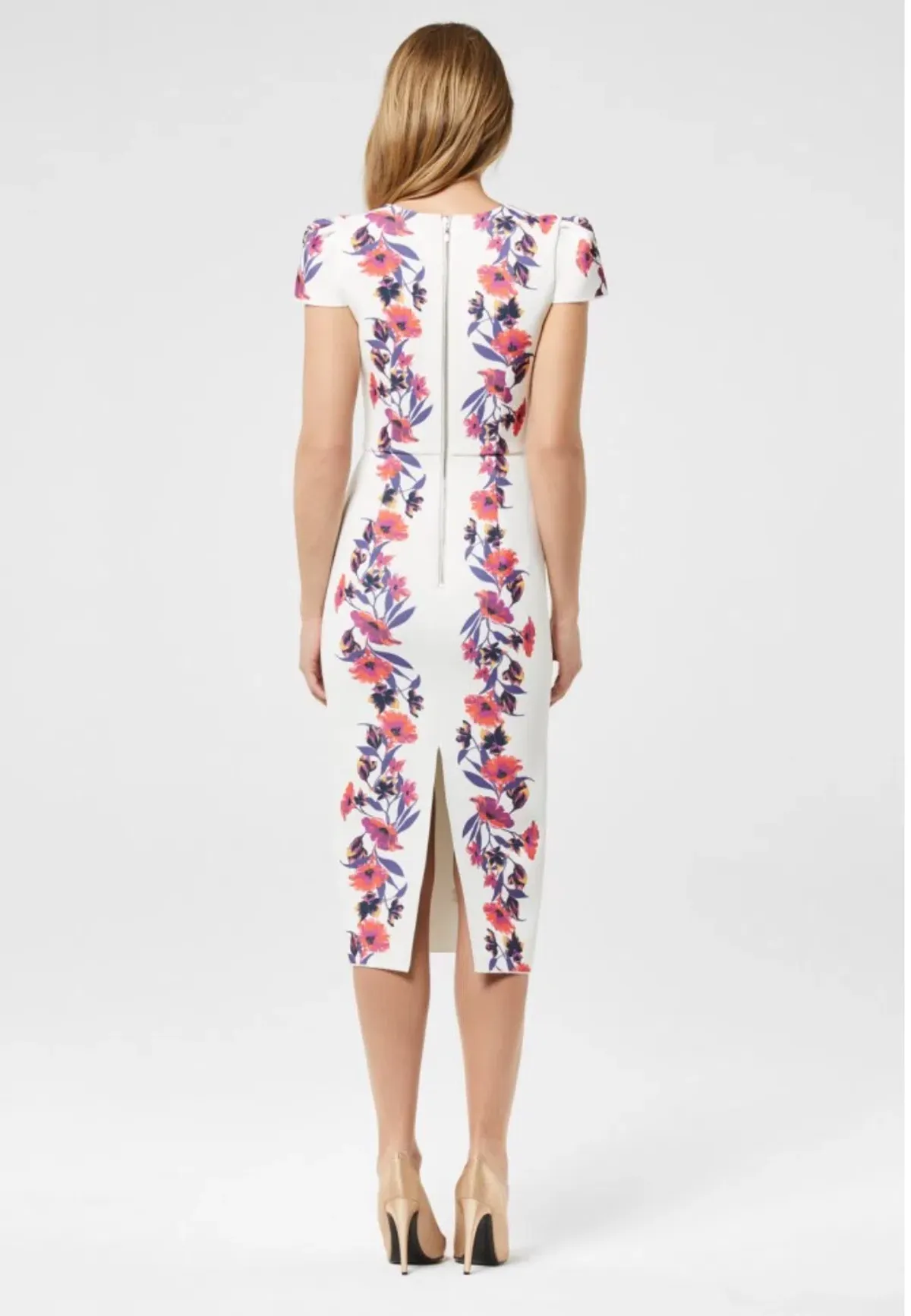Yeojin Bae Double Crepe Floral Vine Therese Midi Dress White Size 8  - Image 2