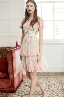 Needle and Thread Pink Tiered Anglais Dress size 8 for rent on The Volte - image 1