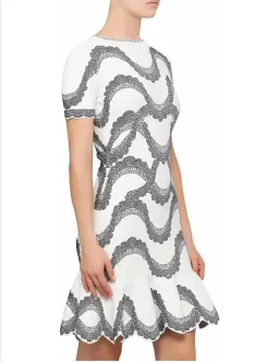 Alexander McQueen Knit Jacquard Short Sleeve Bodycon Dress S / AU 10 for rent on The Volte - image 3