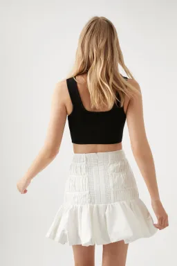 Aje Parfum Corset Crop Knit Top Black Size 8 for rent on The Volte - image 3