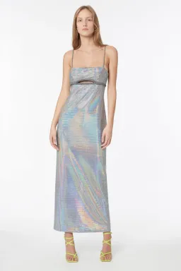 Manning Cartel Platinum Queen Slip Dress Silver Size 8 for rent on The Volte - image 1