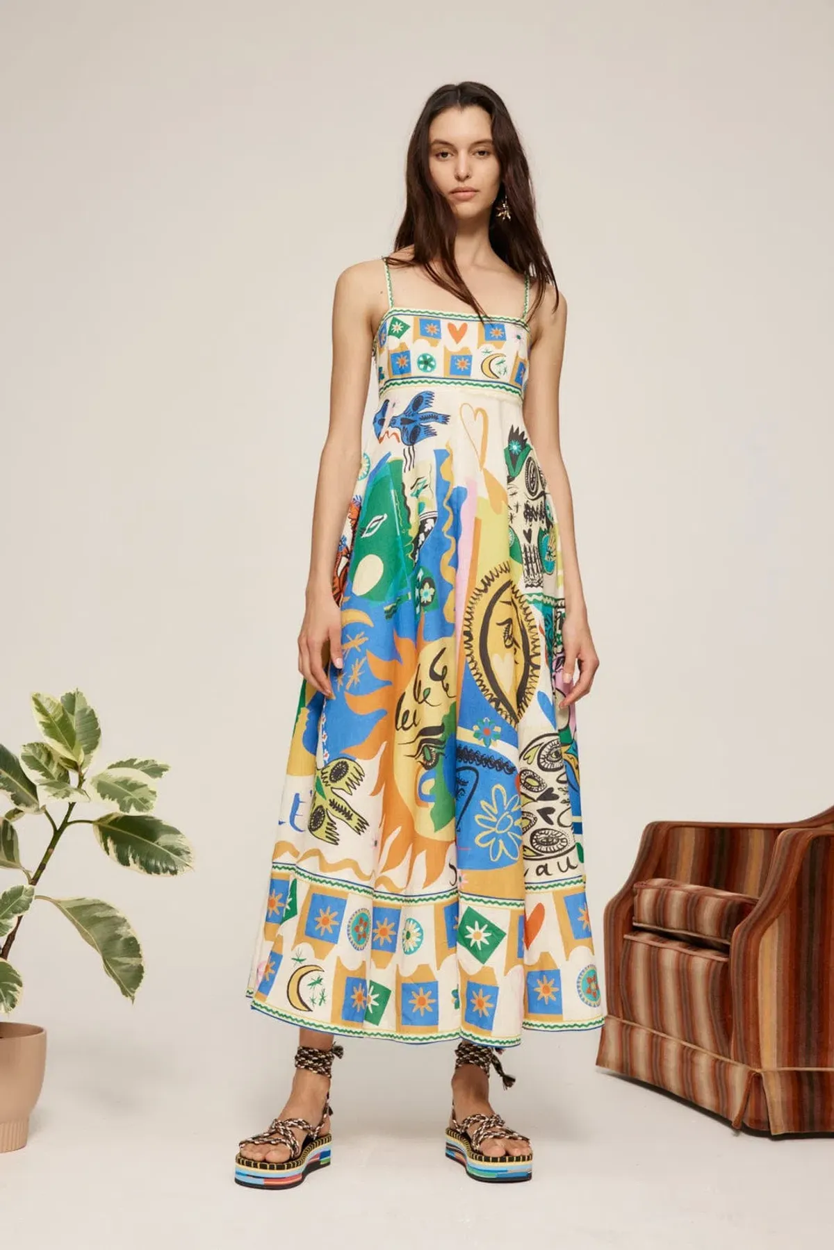 Alemais Soleil Sundress Print Size 14 - Image 1