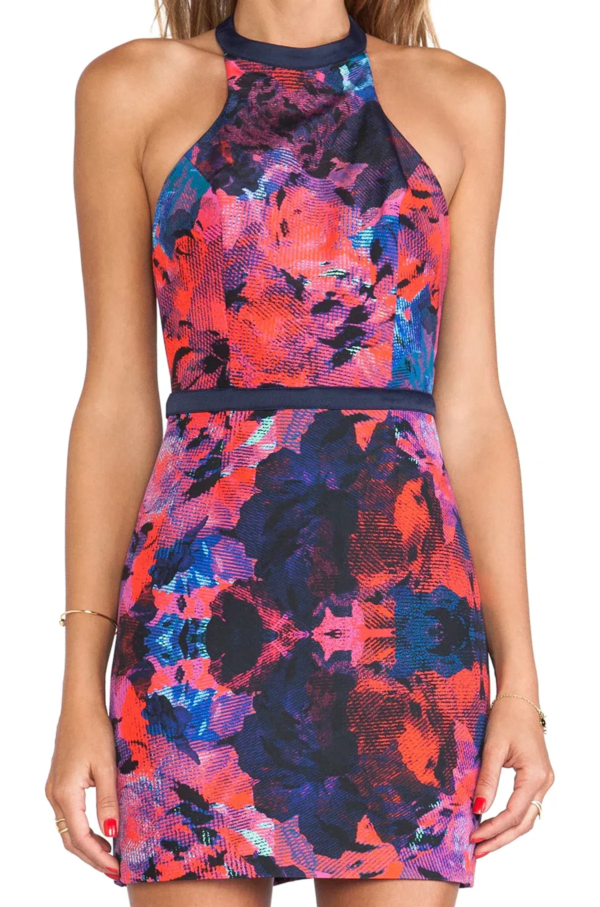 Finders Keepers Winters Song Dress mini Rose Print Navy size XS / Size AU 6 - Image 2
