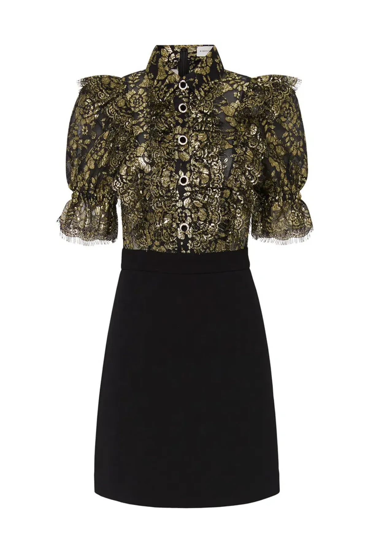Rebecca Vallance Clementine Short Sleeve Mini Dress Black Size 12 - Image 4
