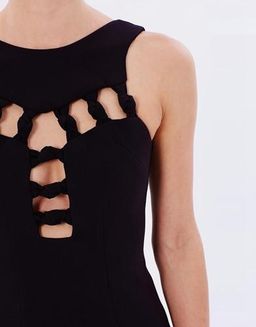 By Johnny Black Open Knot Front Dress black size 8 for rent on The Volte - image 2