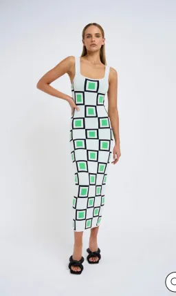 By Johnny Lapari Knit Midi Dress Multi Size 10  for rent on The Volte - image 1