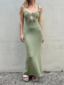 Bec & Bridge Effie Knit Dress Sage Size 10 for rent on The Volte - image 2