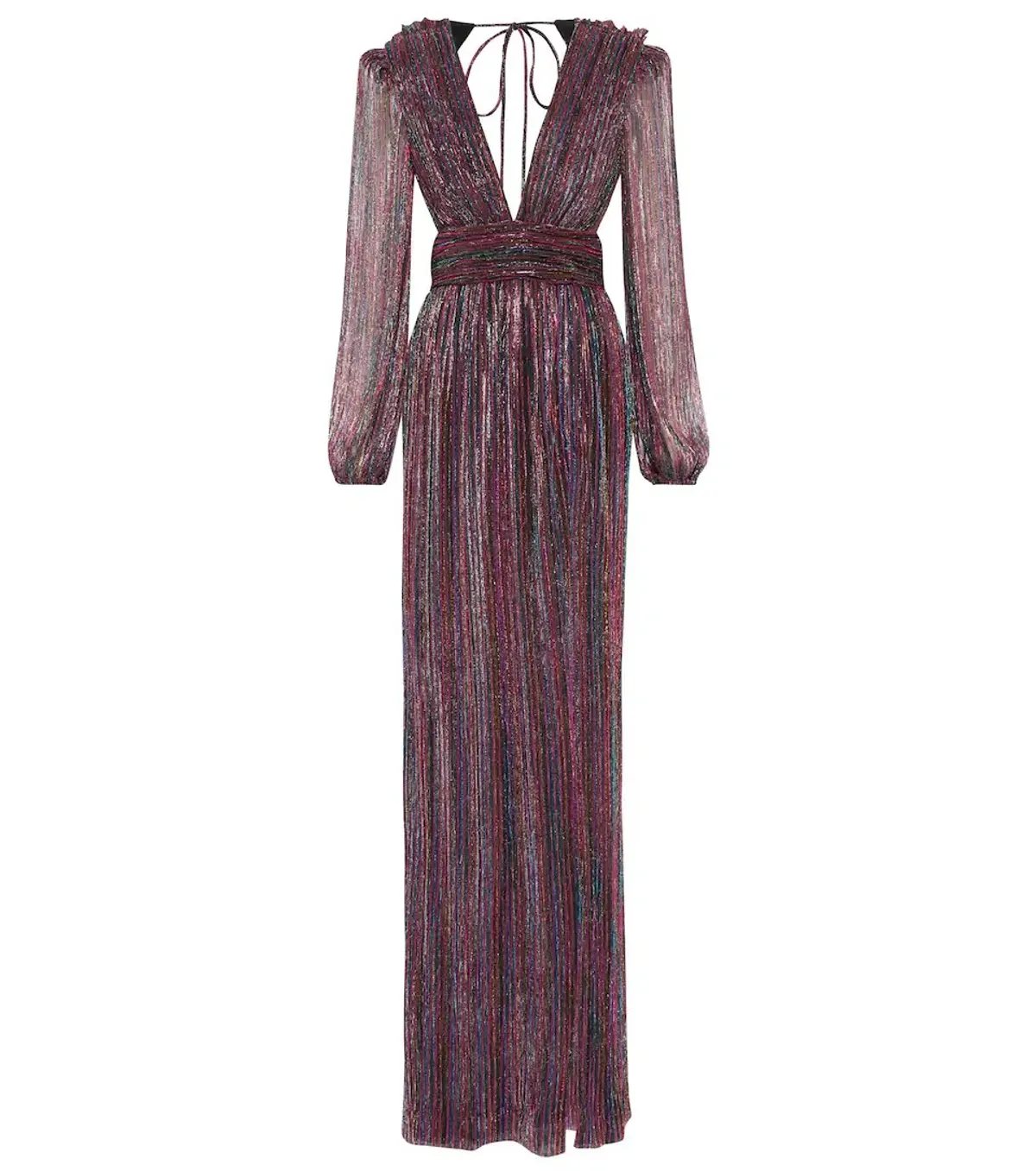 Rebecca Vallance Casey Open-back Lurex Gown Multi Size 8 - Image 4