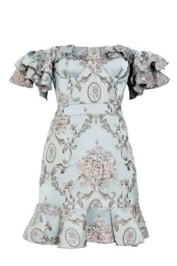 We Are Kindred Mollie Off the Shoulder Dress Grey Size AU 10 for rent on The Volte - image 3