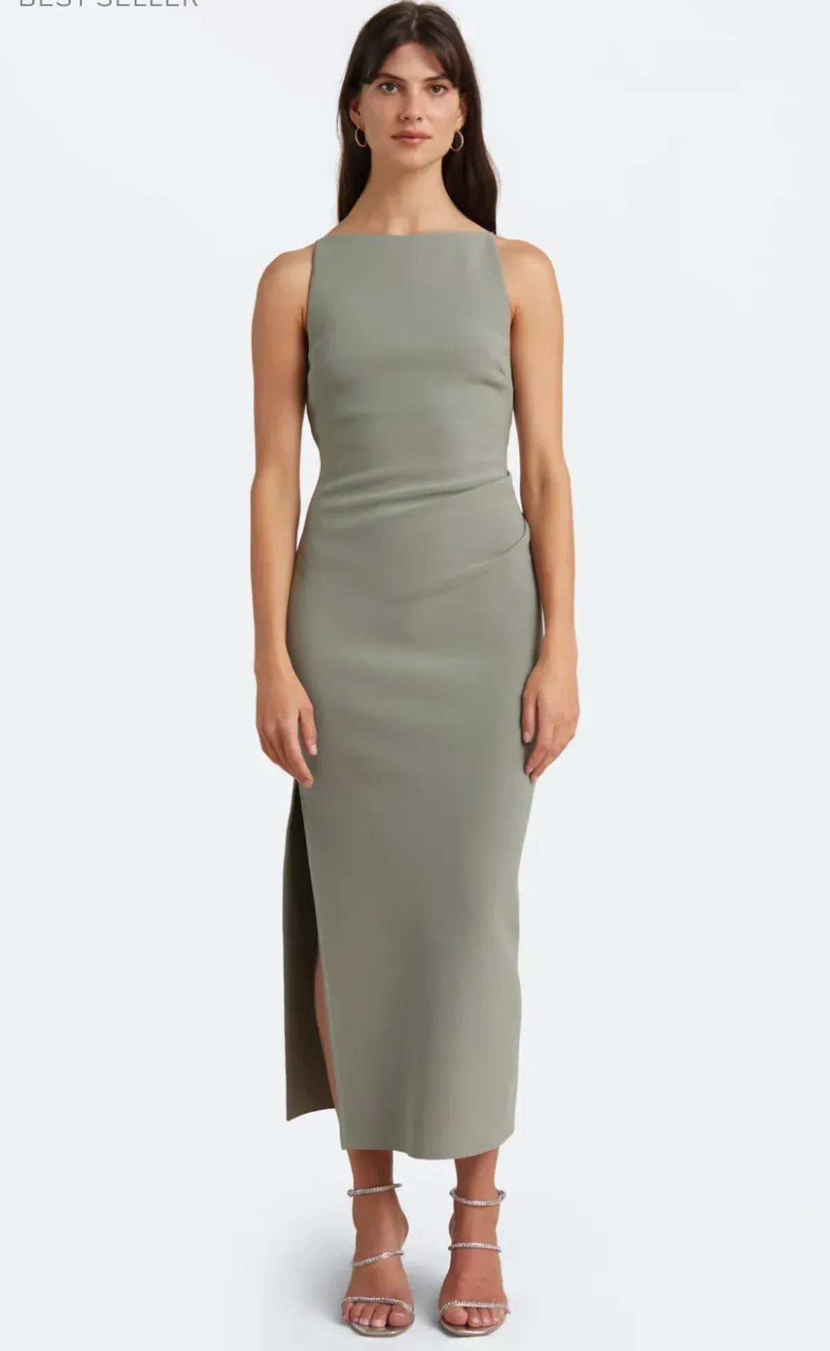 Bec & Bridge Be Mine Tuck Dress in Sage Green Size AU 6 - Image 1
