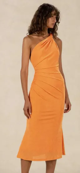 MISHA Slinky Dune Dress Orange Size 4 for rent on The Volte - image 2