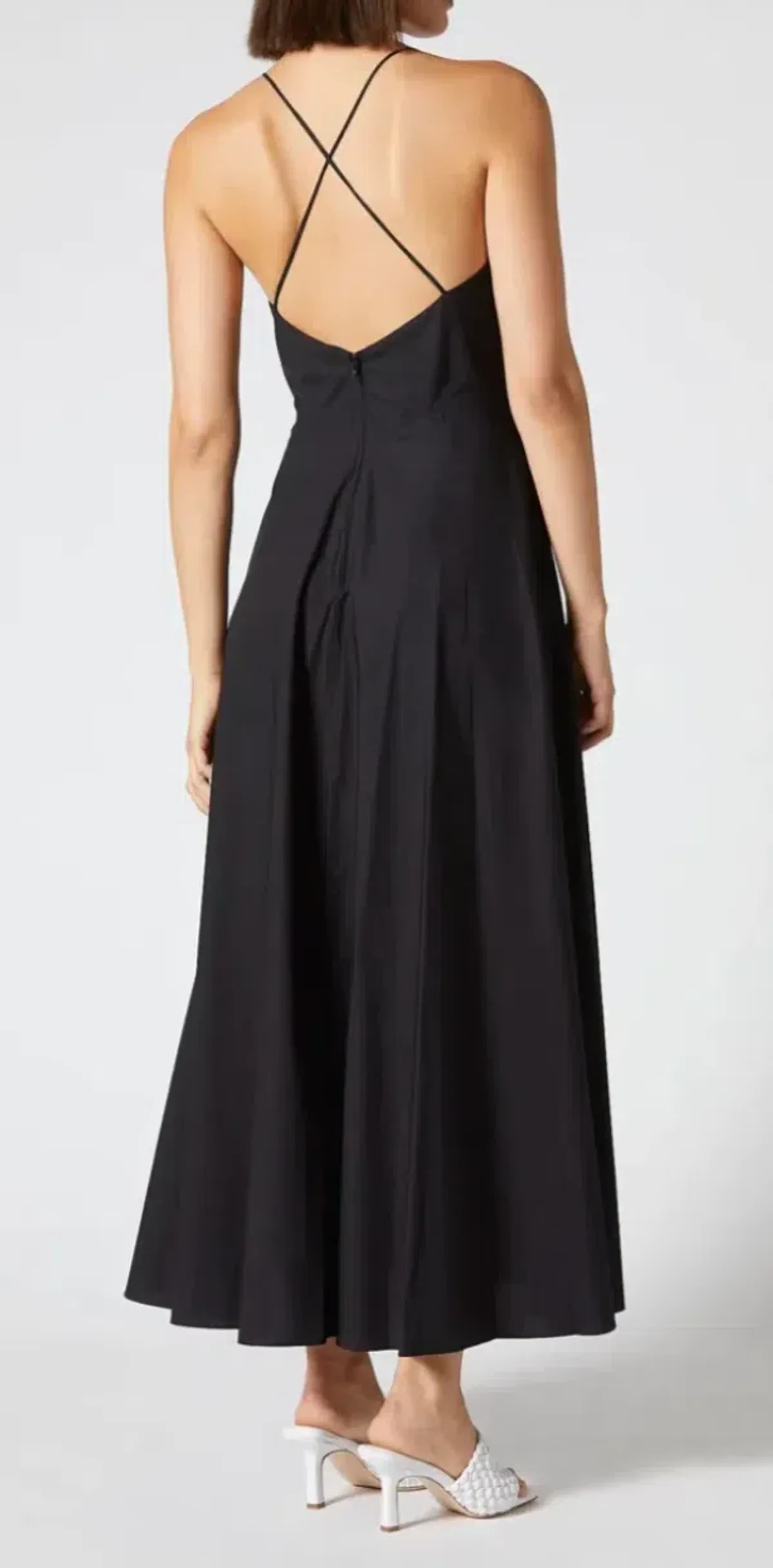 Scanlan Theodore Cotton Strappy Dress Navy Size AU 8 - Image 2