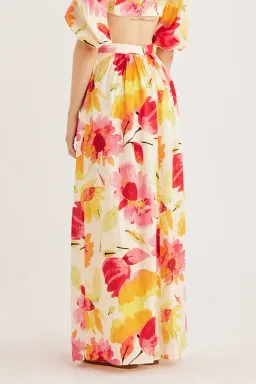 Rumer the Label Floral Linen Skirt Sunshine Floral Size Small / AU 8 for rent on The Volte - image 3