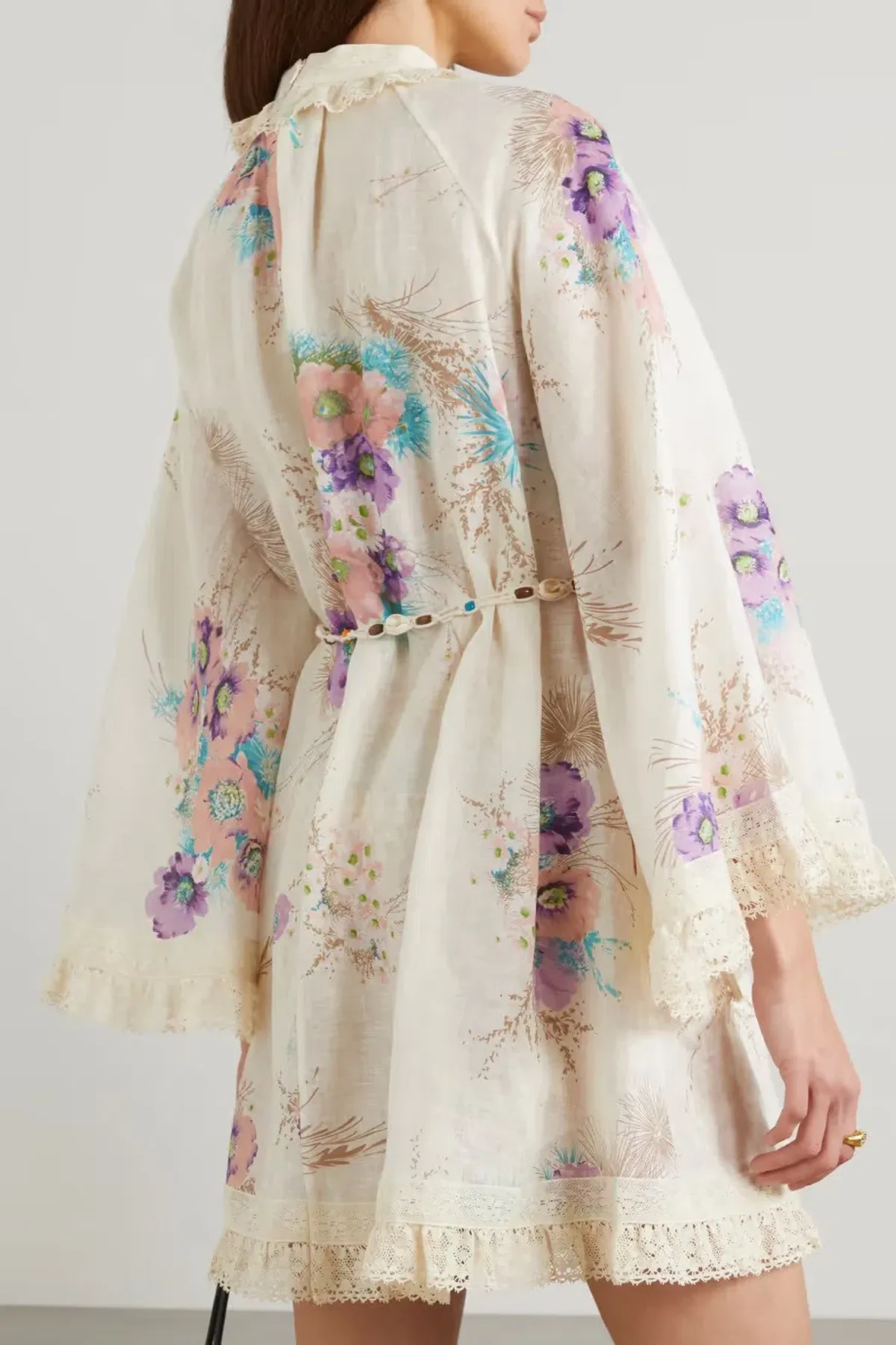 Zimmermann Jude Lace Trim Swing Dress Floral Size 1 / Au 10 - Image 3