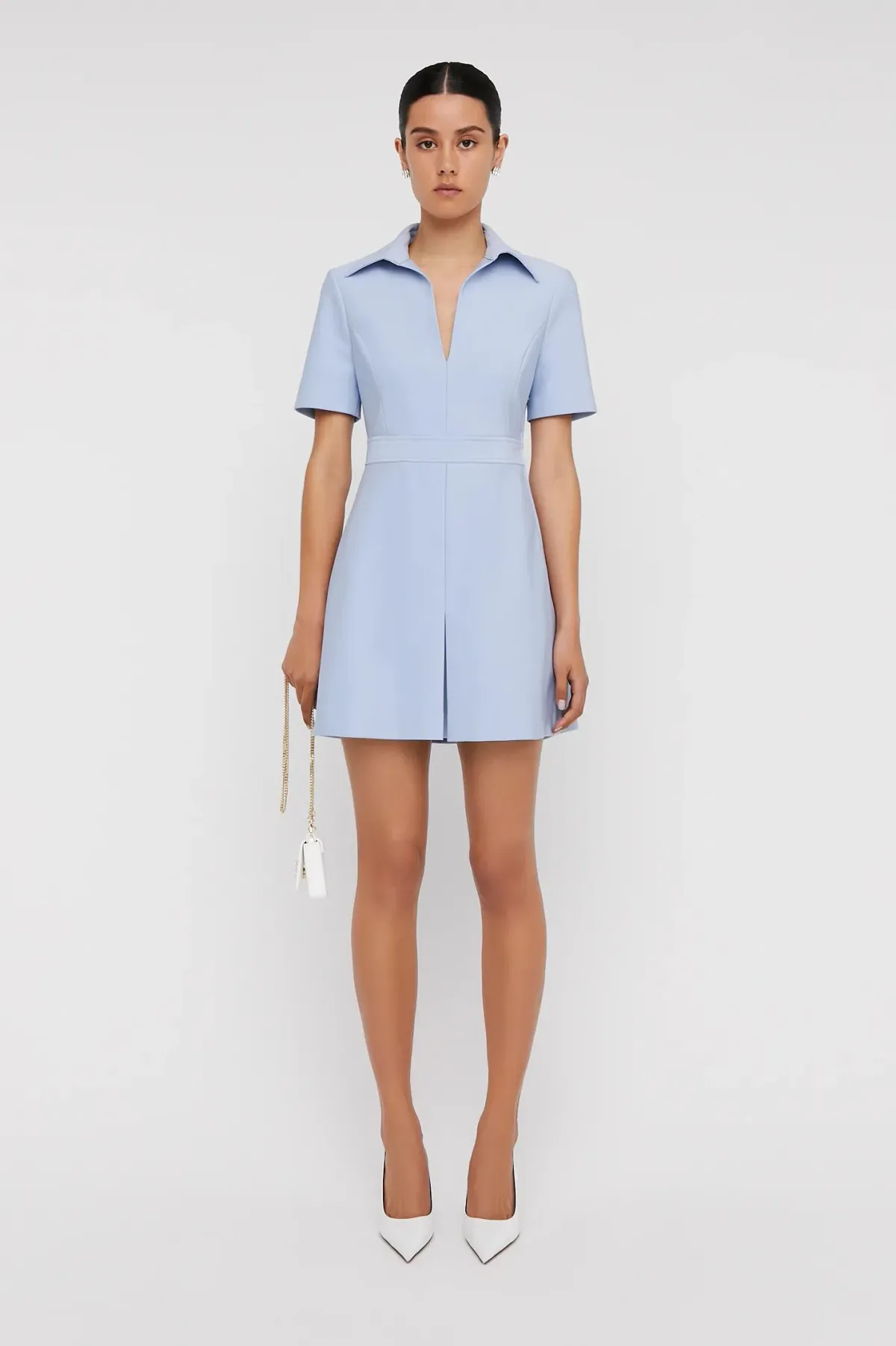 Scanlan Theodore Italian Milano Pleat Dress Blue Size AU 6  - Image 1