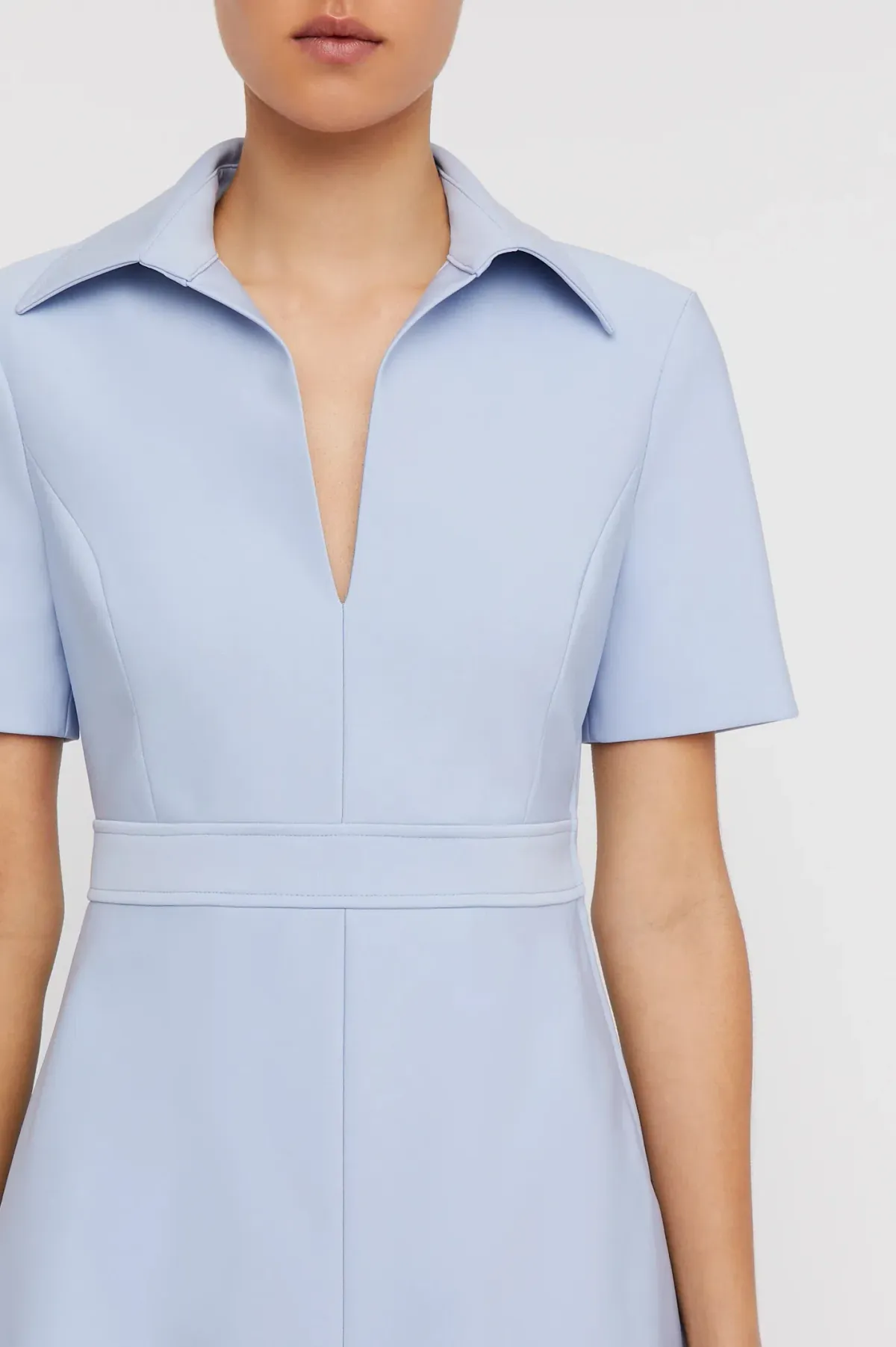 Scanlan Theodore Italian Milano Pleat Dress Blue Size AU 6  - Image 3