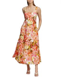 Acler Tate Midi Dress in Pink Bouquet Size 14 for rent on The Volte - image 4