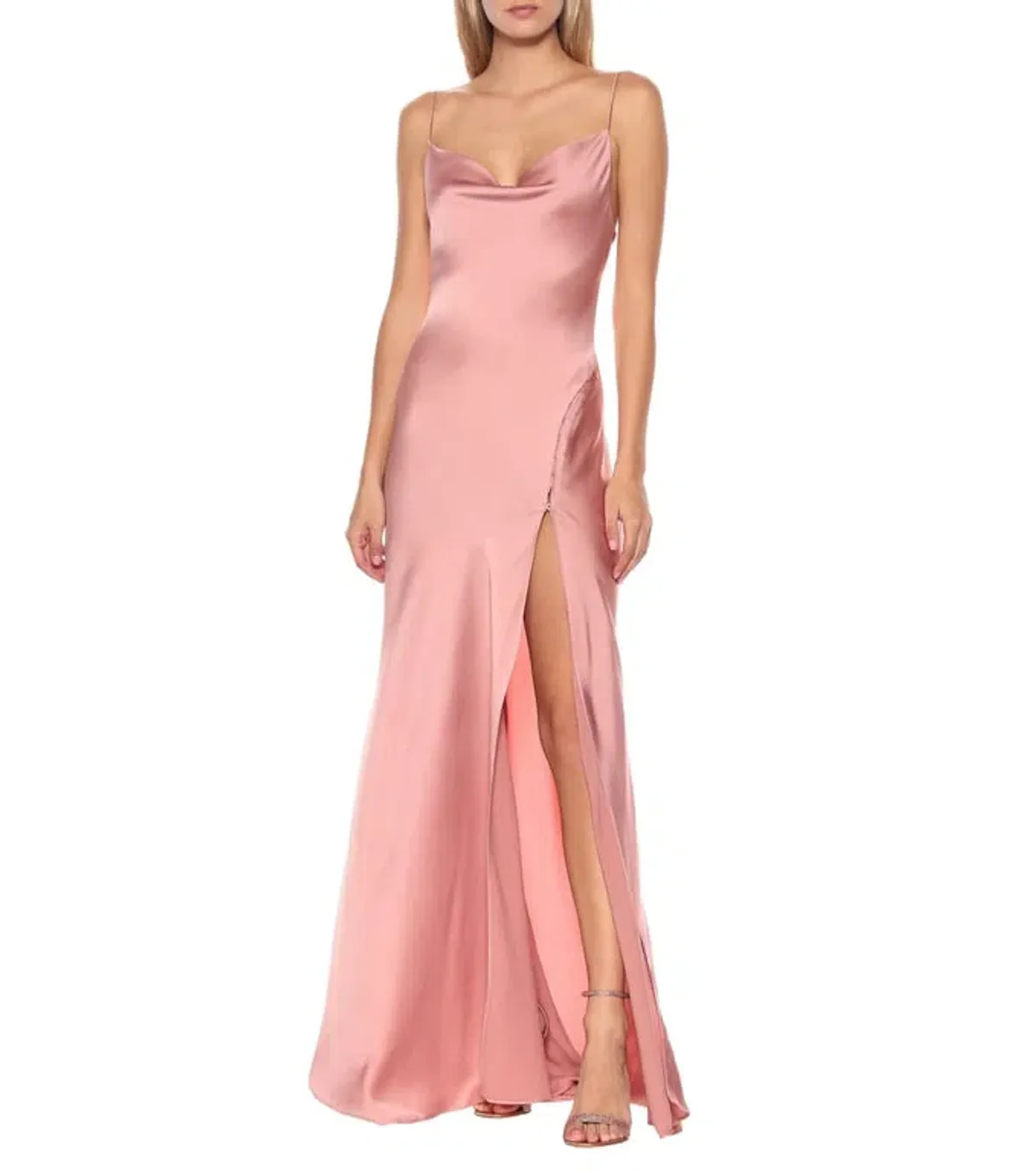 Jonathan Simkhai Satin Maxi Slip Gown Rose Size S (AU 8) - Image 1