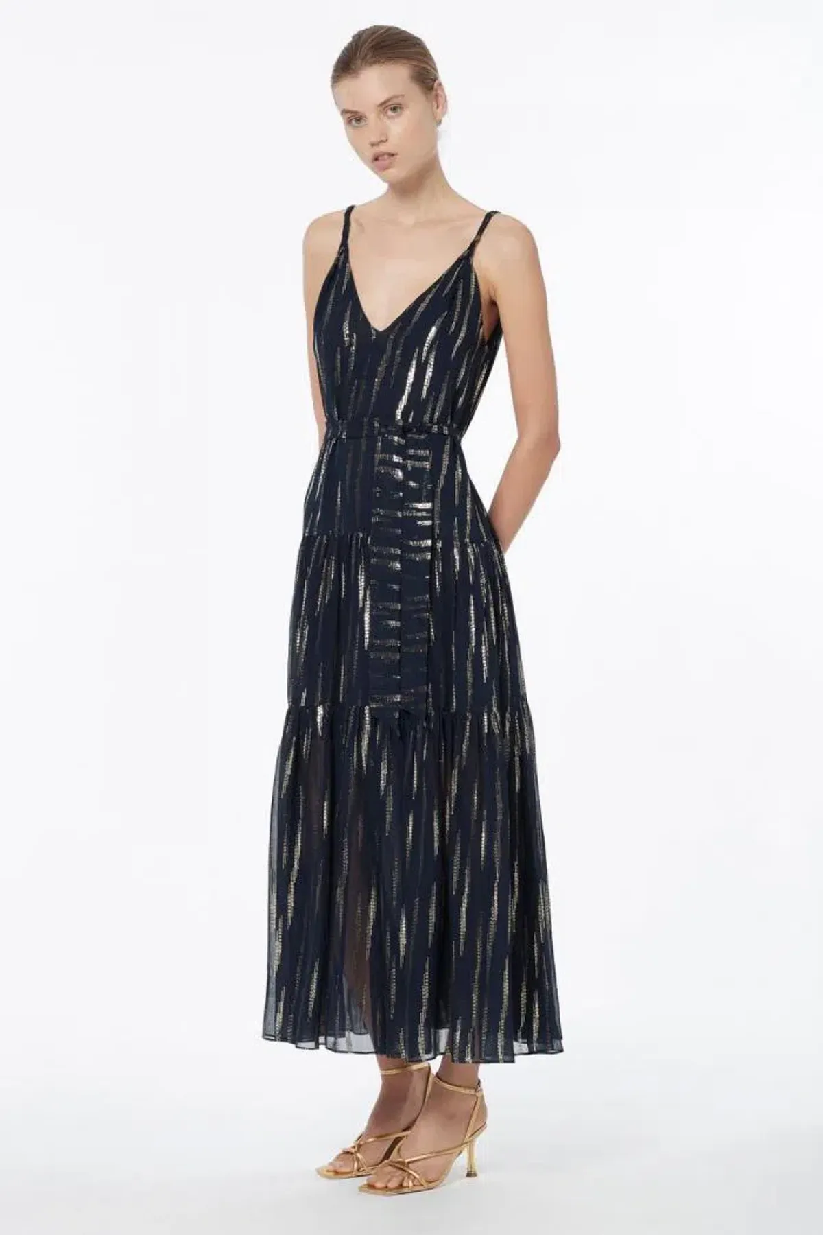 Manning Cartell Cosmic Girl Tiered Maxi Dress Navy Size 6 / XS - Image 2