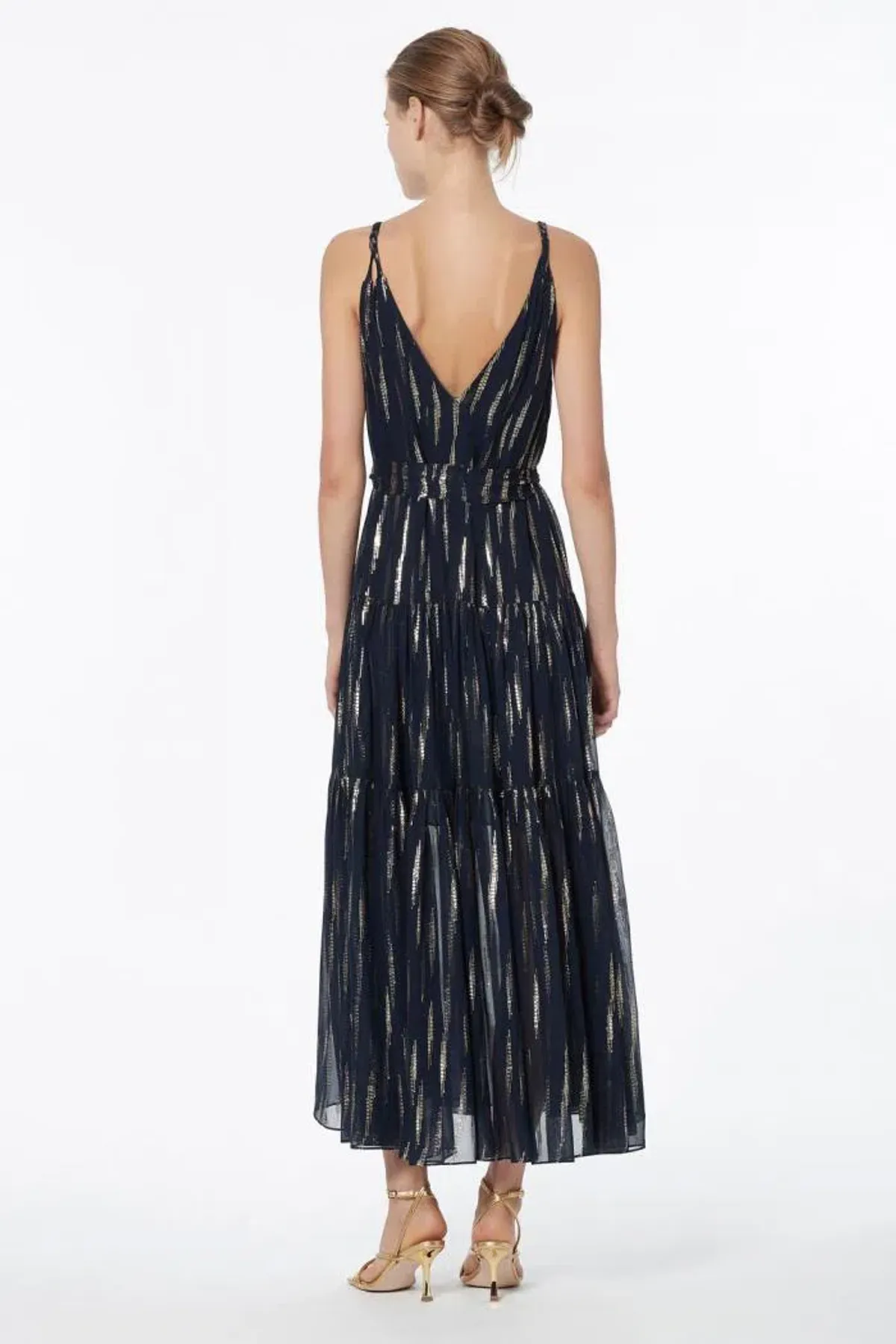 Manning Cartell Cosmic Girl Tiered Maxi Dress Navy Size 6 / XS - Image 3