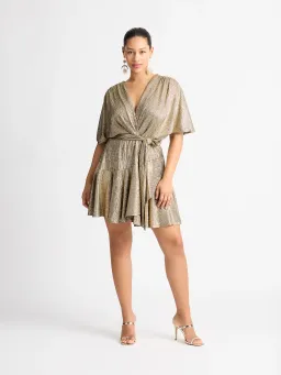 Sheike Isabel Mini Dress Gold Size 10 / M for rent on The Volte - image 4