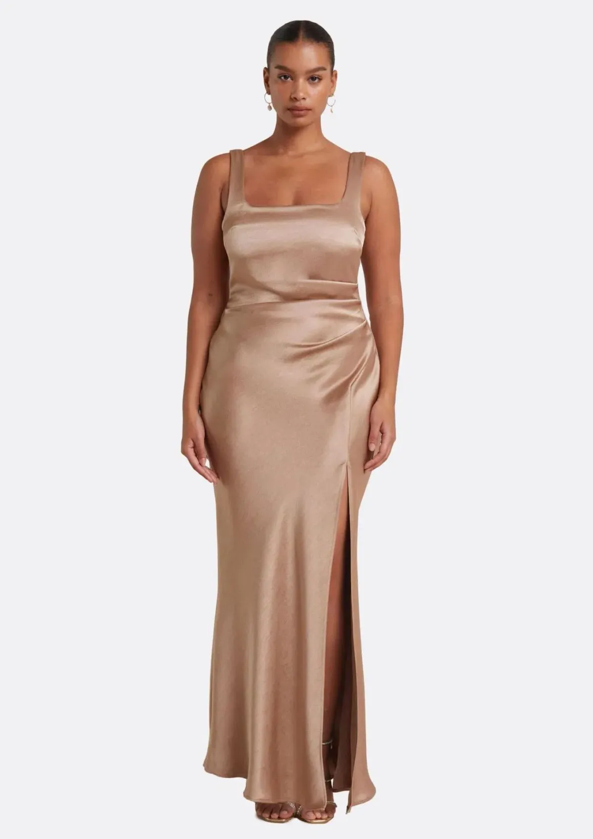 Bec & Bridge Dreamer Square Neck Dress Golden Size 8 - Image 1