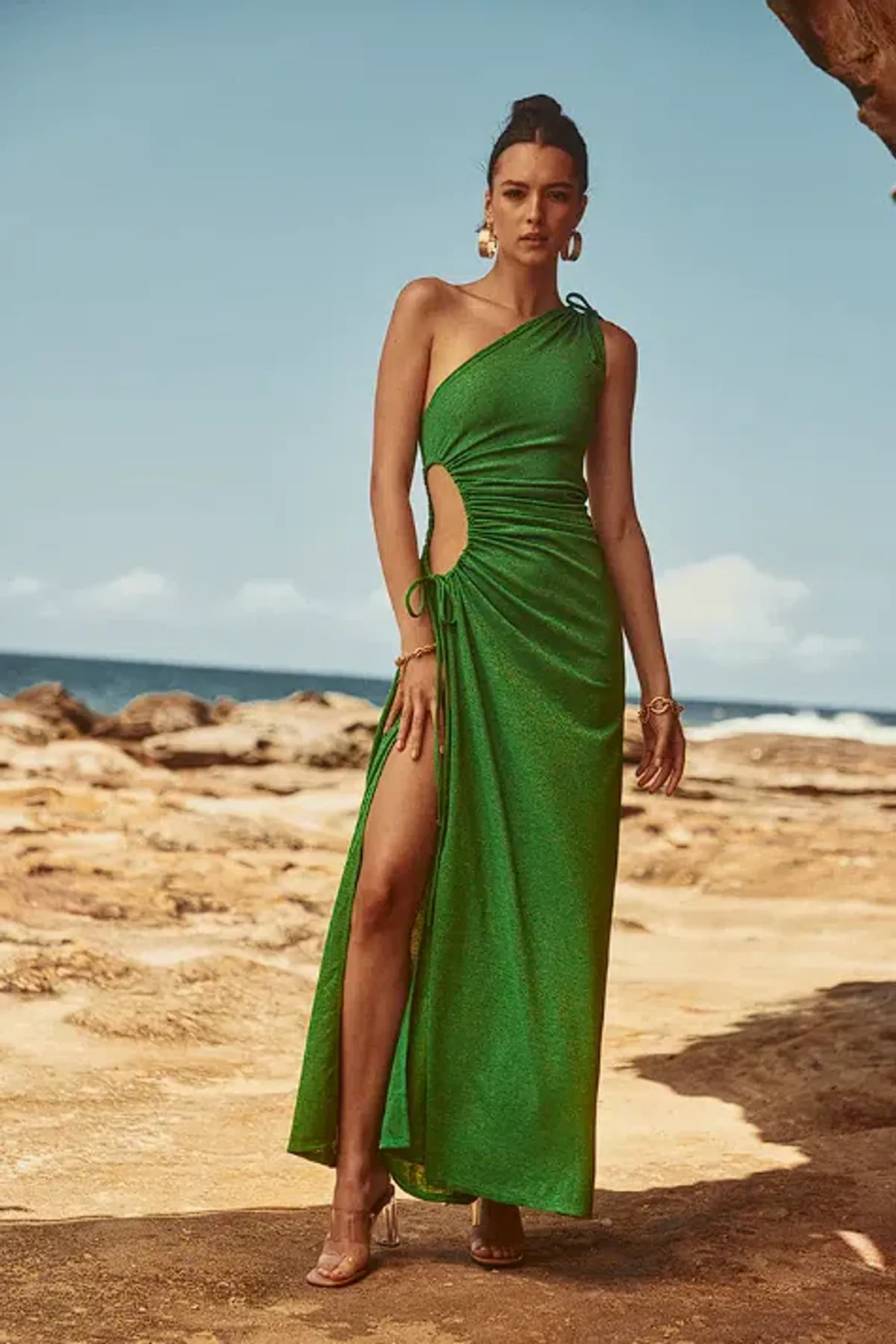 Sonya Moda Nour Maxi Forest Green Size 10 - Image 1