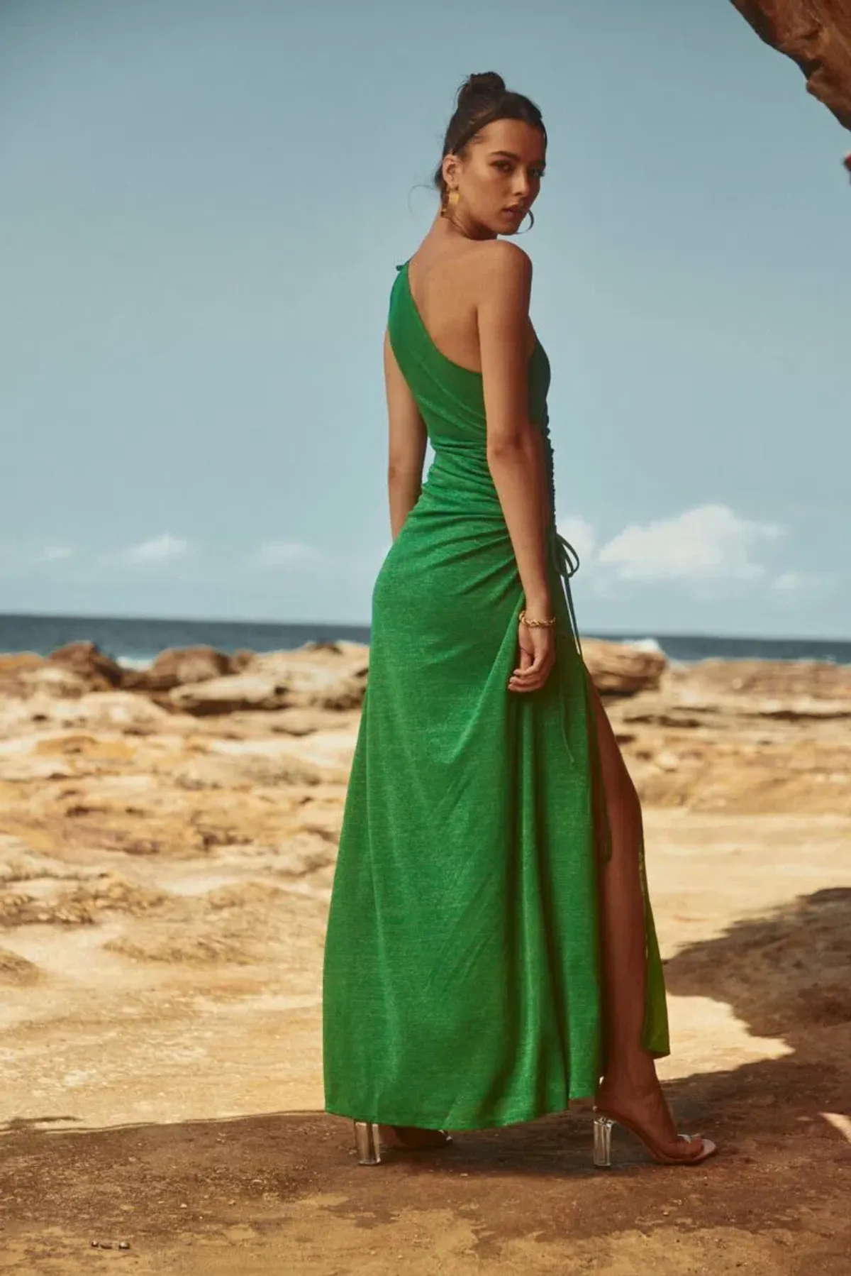 Sonya Moda Nour Maxi Forest Green Size 10 - Image 3