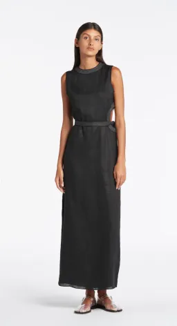 Sir the Label Vilma Cut Out Midi Dress Black Size 1 / AU 8 for rent on The Volte - image 1