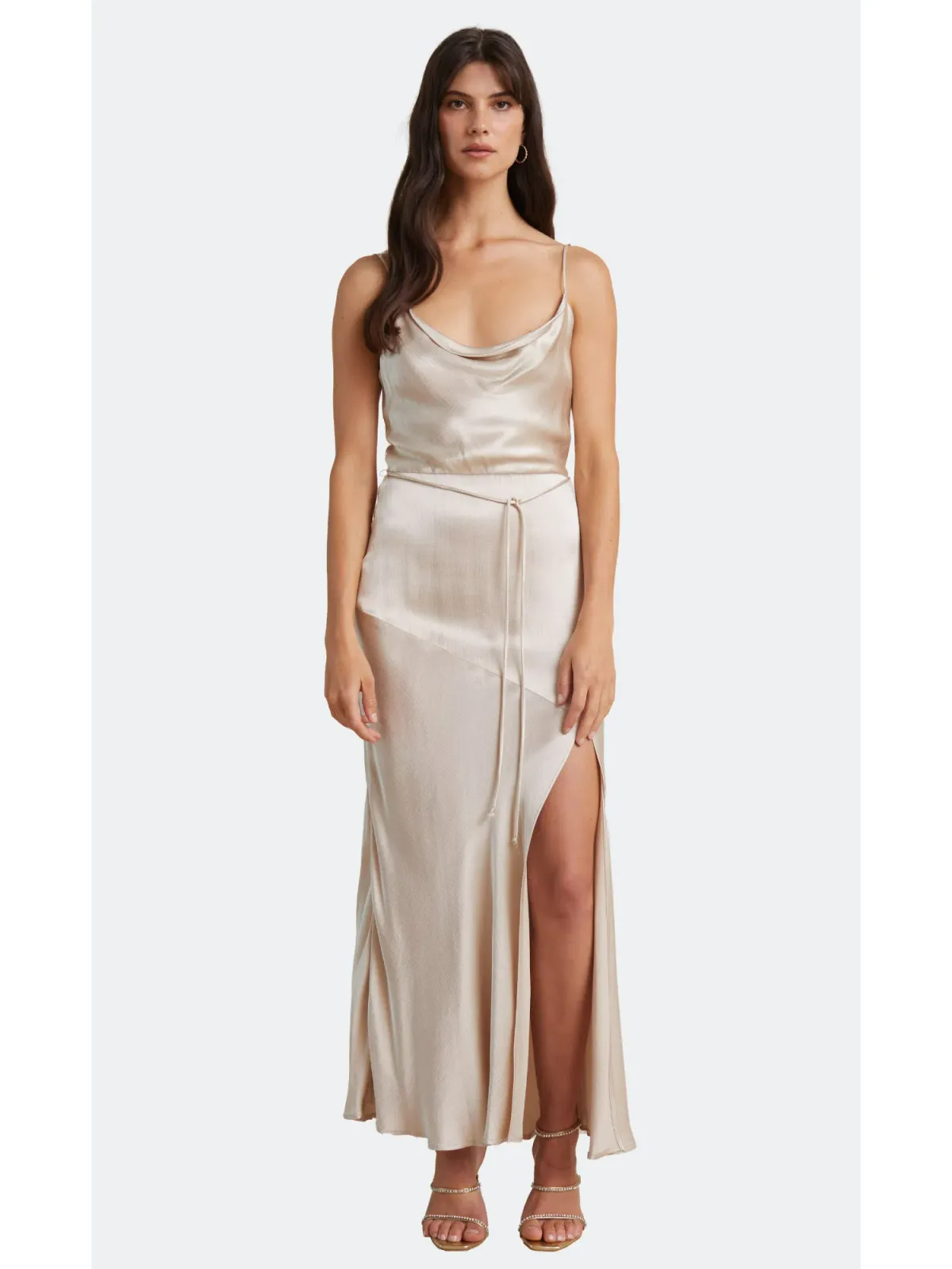 Bec & Bridge Moon Dance Midi Dress Sand Size AU 6 - Image 1