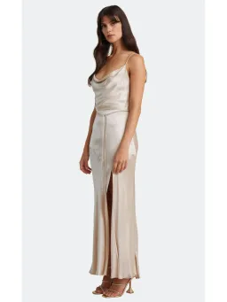 Bec & Bridge Moon Dance Midi Dress Sand Size AU 6  for rent on The Volte - image 2
