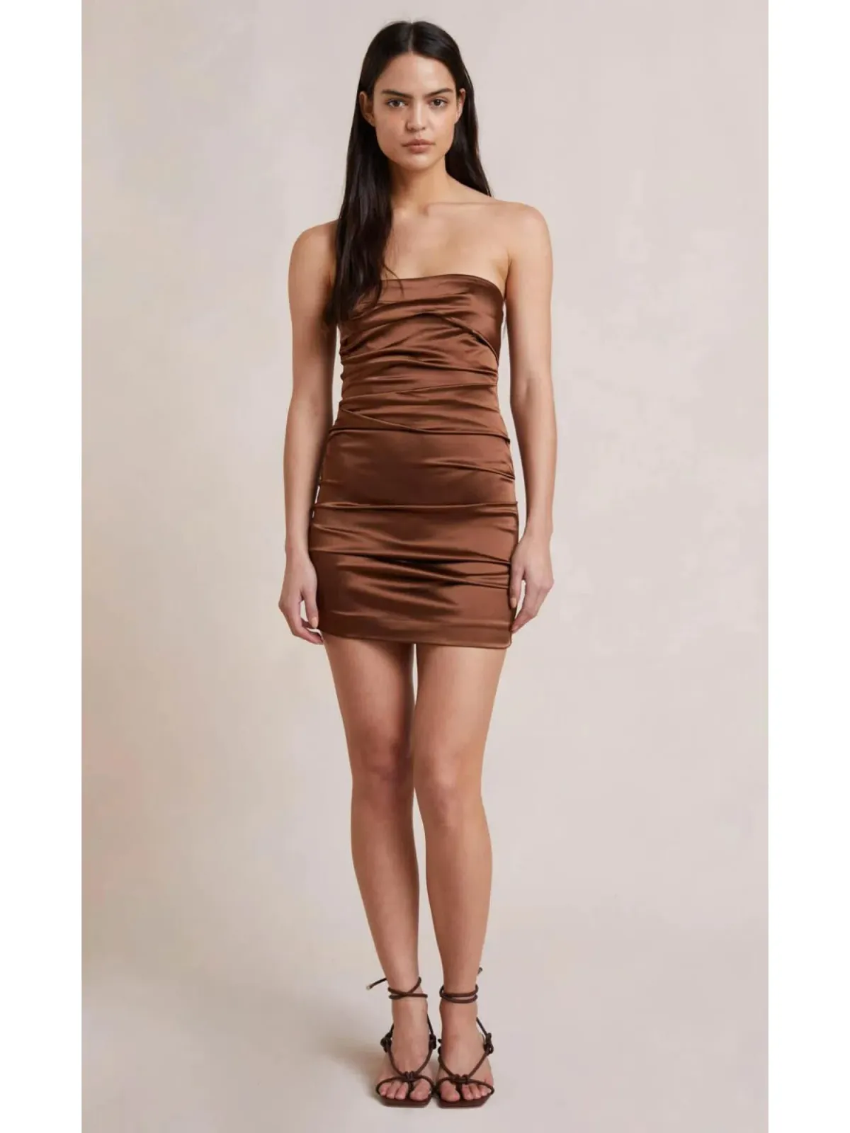 Bec & Bridge Heather Mini Dress Cognac Size AU 6 - Image 1