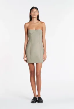 Sir the Label Adrien Structured Mini Dress in Sage Size 1 / Au 8 for rent on The Volte - image 1