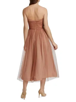 Zimmermann Tulle Strapless Midi Dress in Lipstick Size 1/AU 10 for rent on The Volte - image 4