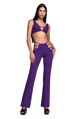 I. AM. GIA Lucid Crop Top & Pants Set Purple Size S/AU 8 for rent on The Volte - image 3