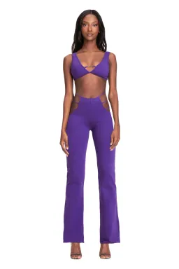I. AM. GIA Lucid Crop Top & Pants Set Purple Size S/AU 8 for rent on The Volte - image 2