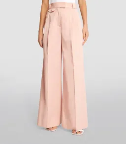 Shona Joy Sara Oversized Tailored Vest Size 8 and Tailored Wide Leg Pants Size 10 Set Powdered Pink for rent on The Volte - image 2