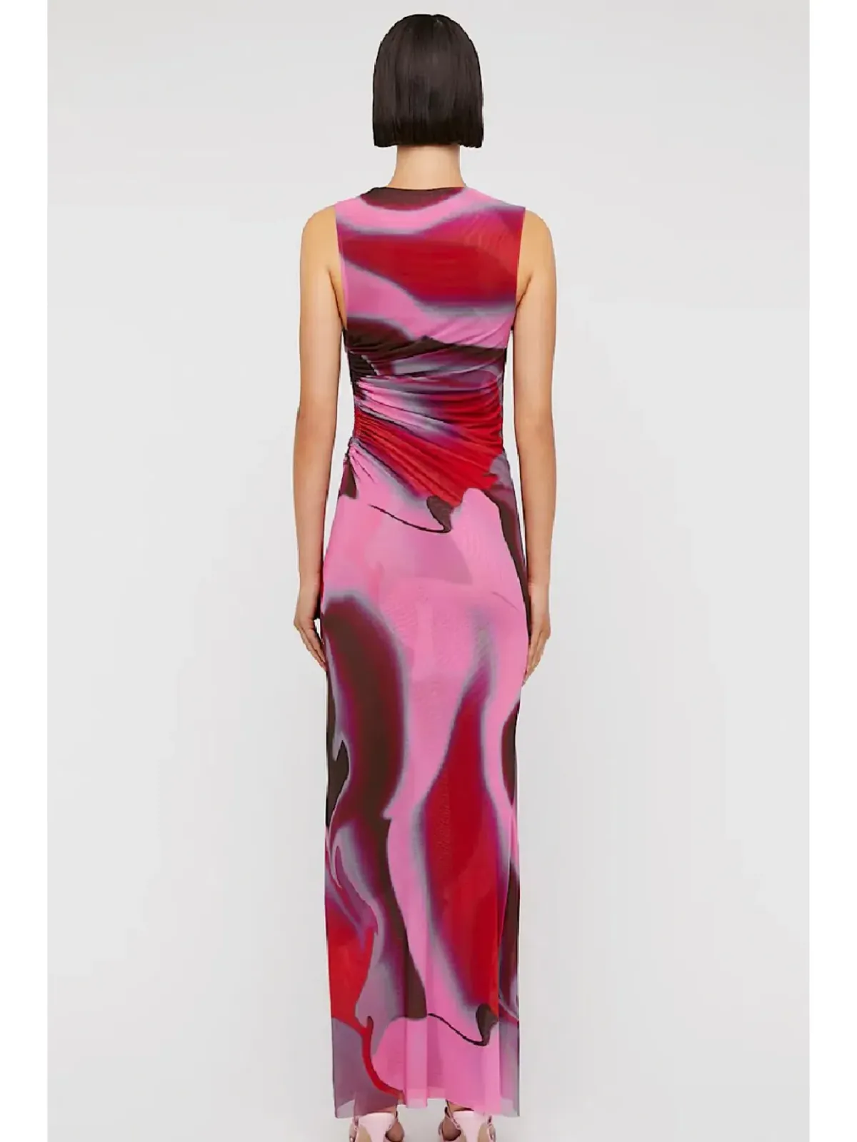 Scanlan Theodore Italian Watercolour Print Dress Pink Size AU 8 - Image 2