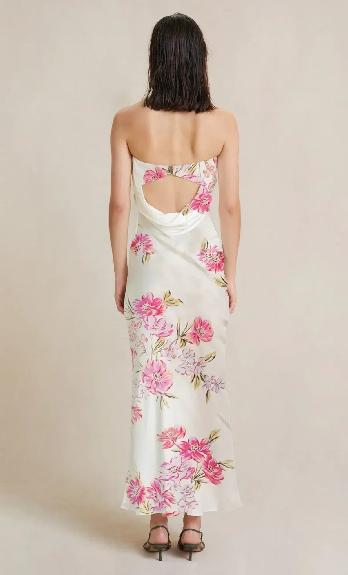 Bec & Bridge Tropic Fauna Strapless Dress White Size AU 10 - Image 3