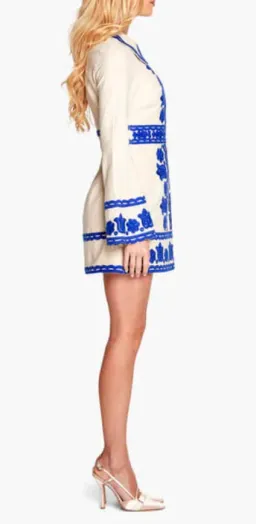 Alice McCall Wild Horses Mini Jacket Dress Blue Embroidery Size 8 / S for rent on The Volte - image 2