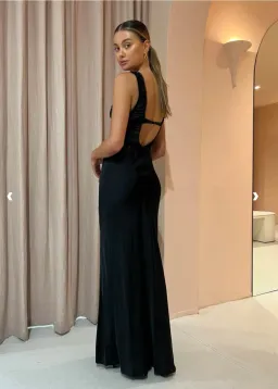 Bec & Bridge Naomi Split Maxi in Black Size AU 10 for rent on The Volte - image 3