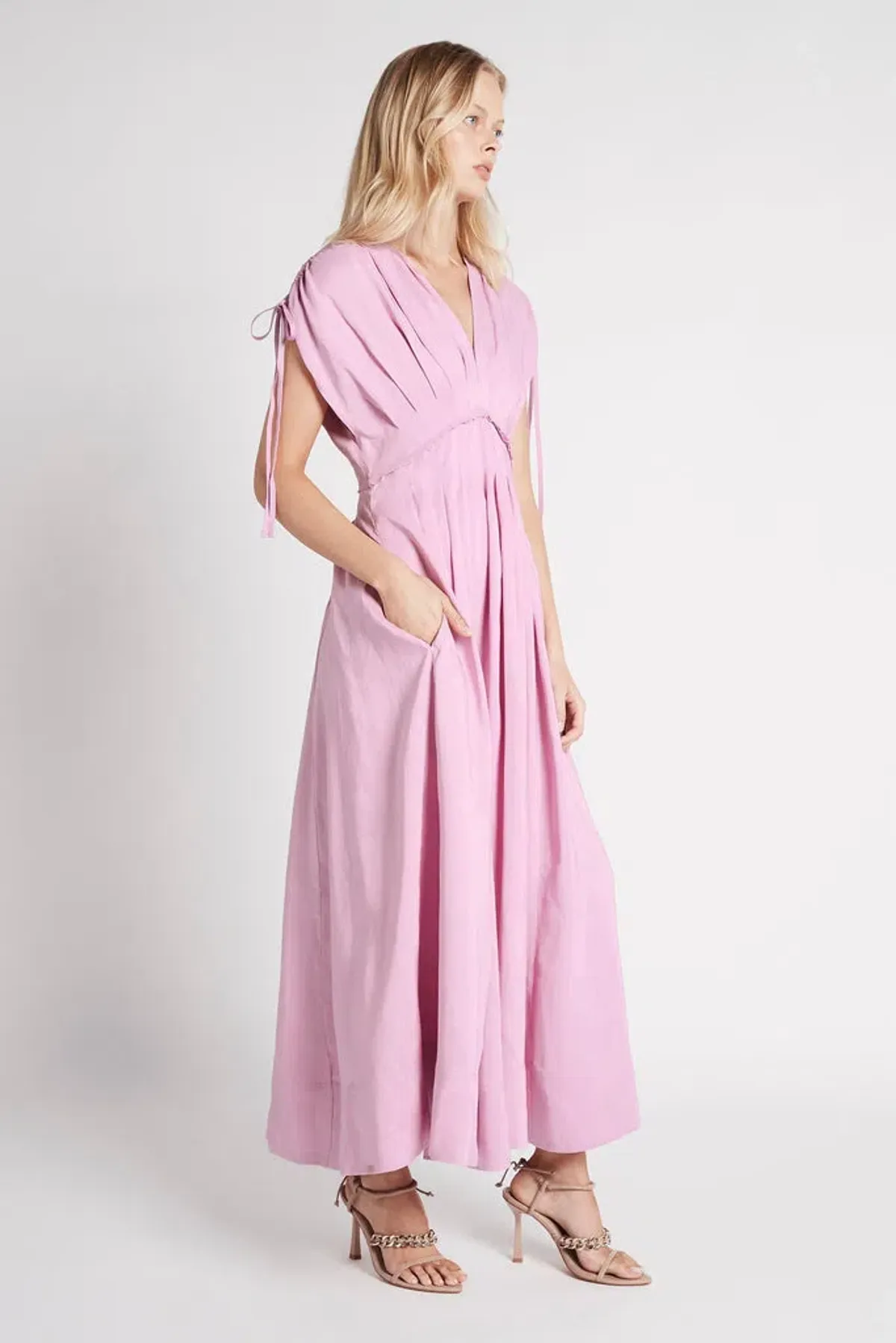 Aje Cosmos Midi Dress Pink Size L / AU 12 - Image 1