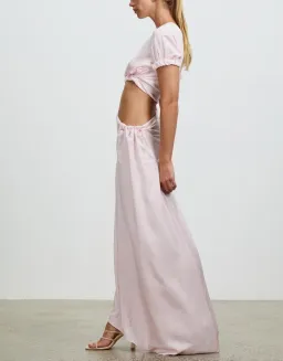 Christopher Esber Rolled Sleeve Tee Dress in Pink Size 6 / XS for rent on The Volte - image 2