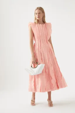 Aje Hybrid Midi Dress in Rose Pink Size AU 12 for rent on The Volte - image 1