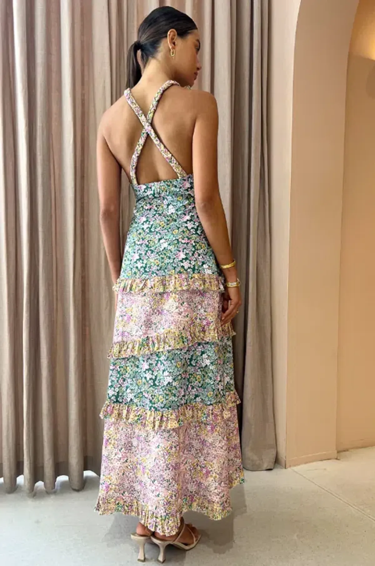 Kate Ford Zouina Dress Multi Floral Size 10 - Image 2