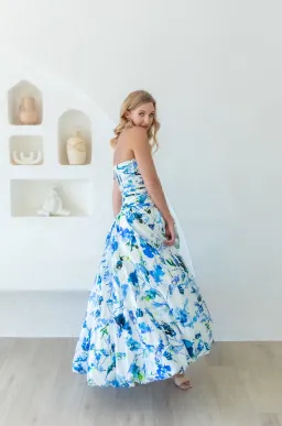 Aje Violette Bubble Hem Maxi Dress Lavenders of Provence Print Size 8 for rent on The Volte - image 9