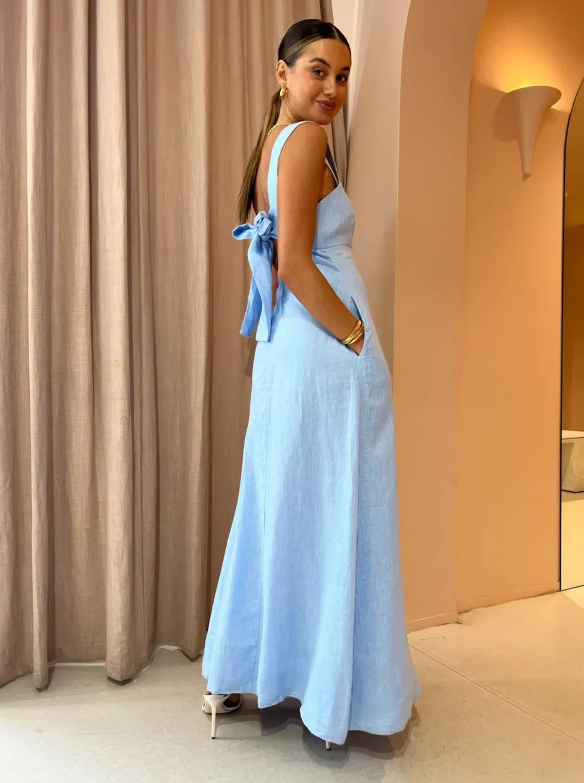 Roame Kaia Dress in Cornflower Blue Size 3/AU 12  - Image 2