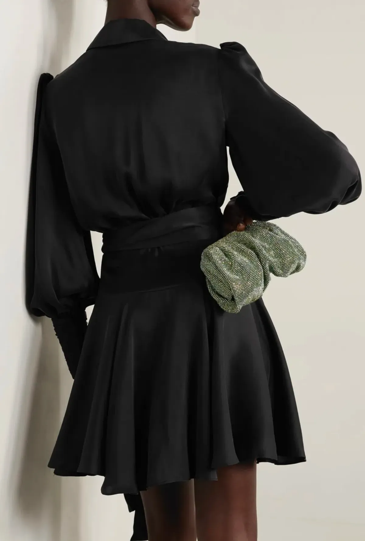 Zimmerman Silk Wrap Mini Dress Black Size 2/AU 12 - Image 4