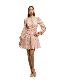Zimmerman Goldie Scallop Floral Mini Dress Floral Size 2/AU 12 for rent on The Volte - image 1